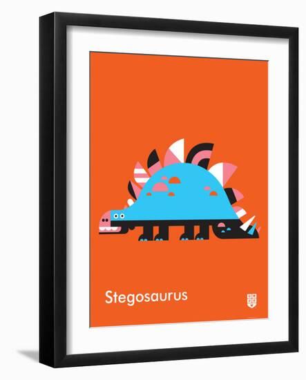 Wee Dinos, Stegosaurus-Wee Society-Framed Art Print