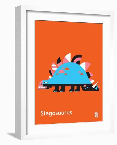 Wee Dinos, Stegosaurus-Wee Society-Framed Art Print