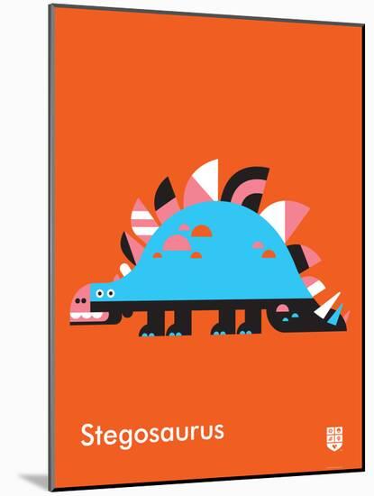 Wee Dinos, Stegosaurus-Wee Society-Mounted Art Print