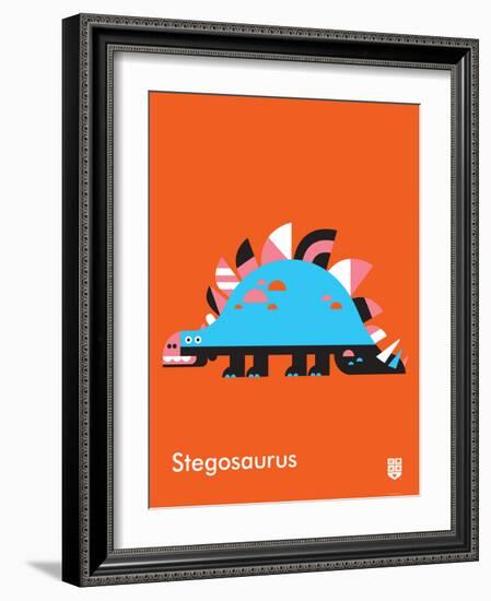 Wee Dinos, Stegosaurus-Wee Society-Framed Art Print