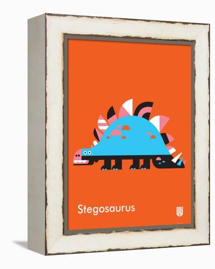 Wee Dinos, Stegosaurus-Wee Society-Framed Stretched Canvas