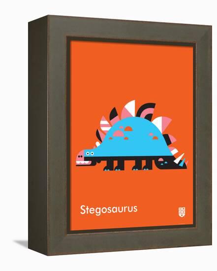 Wee Dinos, Stegosaurus-Wee Society-Framed Stretched Canvas