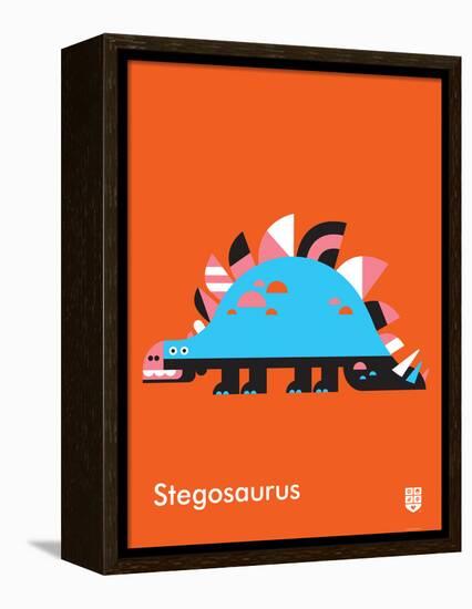 Wee Dinos, Stegosaurus-Wee Society-Framed Stretched Canvas