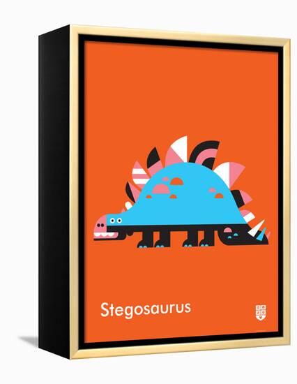 Wee Dinos, Stegosaurus-Wee Society-Framed Stretched Canvas