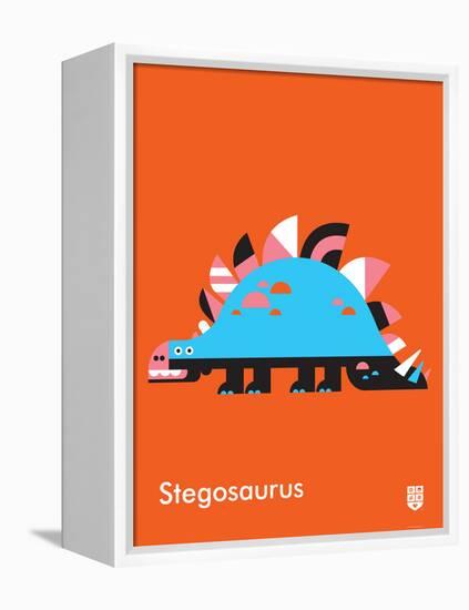 Wee Dinos, Stegosaurus-Wee Society-Framed Stretched Canvas