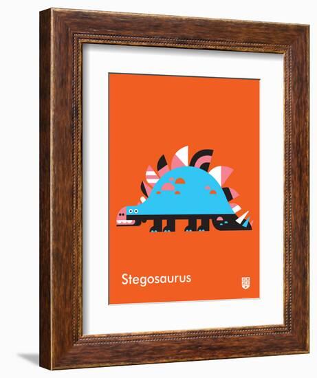 Wee Dinos, Stegosaurus-Wee Society-Framed Art Print