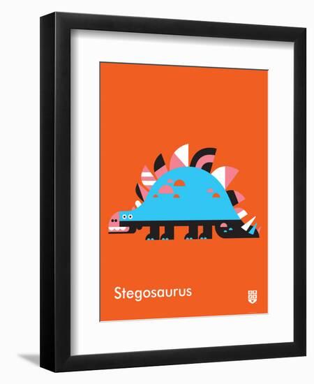 Wee Dinos, Stegosaurus-Wee Society-Framed Art Print