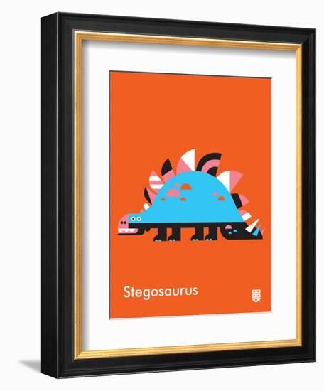 Wee Dinos, Stegosaurus-Wee Society-Framed Art Print