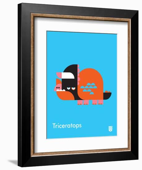 Wee Dinos, Triceratops-Wee Society-Framed Art Print