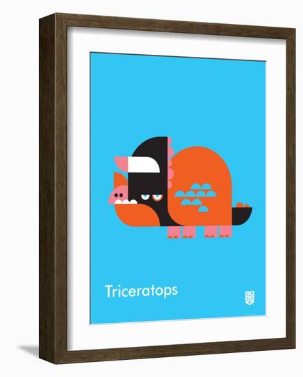 Wee Dinos, Triceratops-Wee Society-Framed Art Print