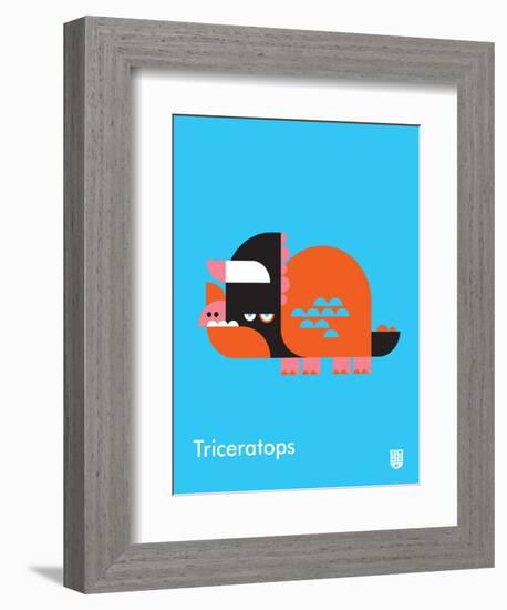 Wee Dinos, Triceratops-Wee Society-Framed Premium Giclee Print