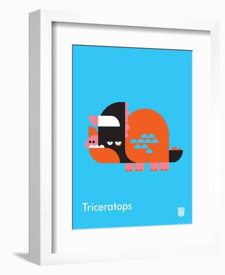 Wee Dinos, Triceratops-Wee Society-Framed Premium Giclee Print