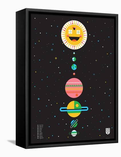 Wee Galaxy, Solar System-Wee Society-Framed Stretched Canvas