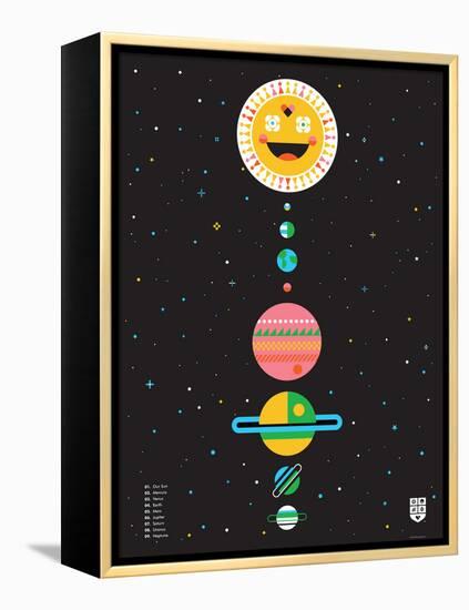 Wee Galaxy, Solar System-Wee Society-Framed Stretched Canvas