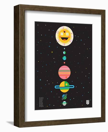 Wee Galaxy, Solar System-Wee Society-Framed Premium Giclee Print