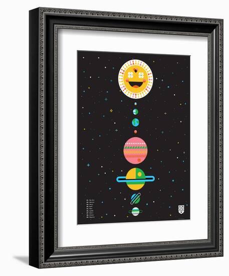 Wee Galaxy, Solar System-Wee Society-Framed Premium Giclee Print