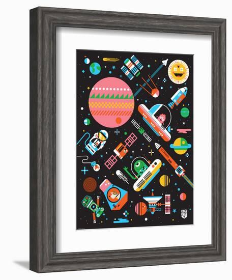 Wee Galaxy, Space Mania-Wee Society-Framed Art Print