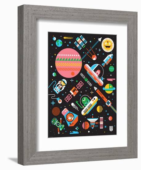 Wee Galaxy, Space Mania-Wee Society-Framed Art Print