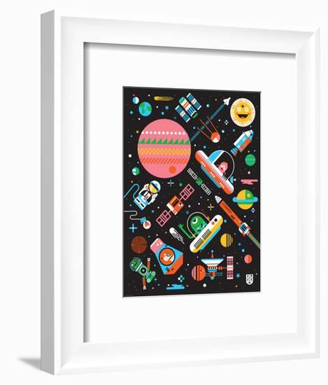 Wee Galaxy, Space Mania-Wee Society-Framed Art Print