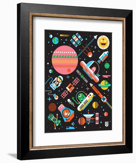 Wee Galaxy, Space Mania-Wee Society-Framed Art Print