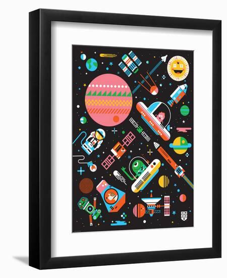 Wee Galaxy, Space Mania-Wee Society-Framed Art Print