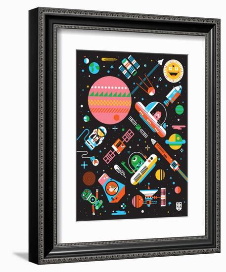 Wee Galaxy, Space Mania-Wee Society-Framed Art Print
