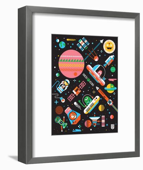 Wee Galaxy, Space Mania-Wee Society-Framed Premium Giclee Print