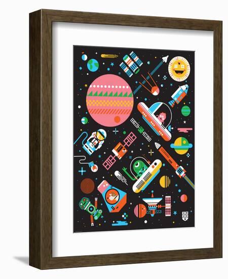 Wee Galaxy, Space Mania-Wee Society-Framed Premium Giclee Print