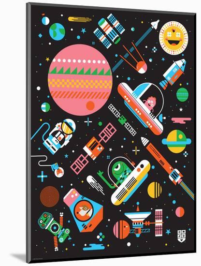 Wee Galaxy, Space Mania-Wee Society-Mounted Premium Giclee Print