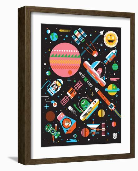 Wee Galaxy, Space Mania-Wee Society-Framed Art Print