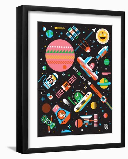 Wee Galaxy, Space Mania-Wee Society-Framed Art Print