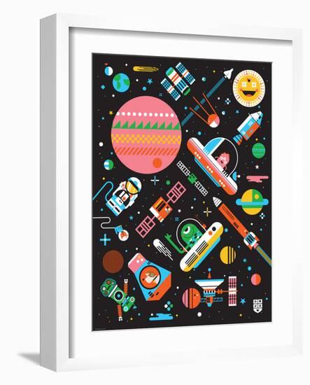 Wee Galaxy, Space Mania-Wee Society-Framed Art Print