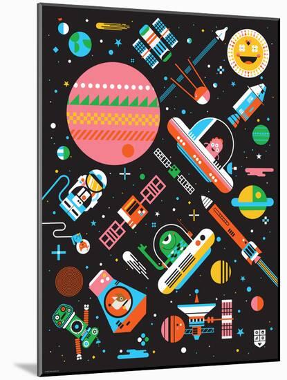 Wee Galaxy, Space Mania-Wee Society-Mounted Art Print
