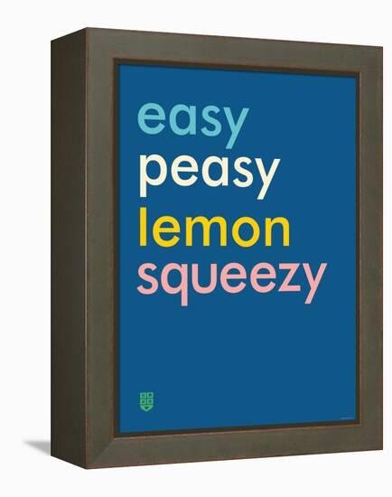 Wee Say, Easy Peasy-Wee Society-Framed Stretched Canvas