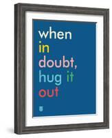 Wee Say, Hug It Out-Wee Society-Framed Art Print