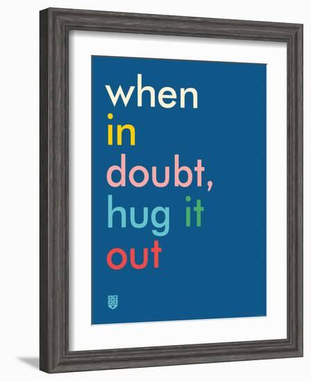 Wee Say, Hug It Out-Wee Society-Framed Art Print