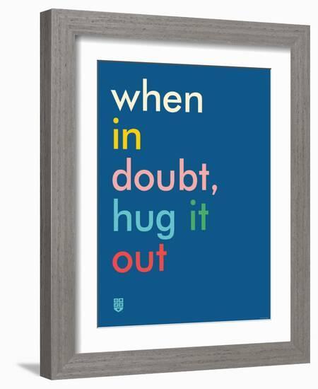 Wee Say, Hug It Out-Wee Society-Framed Art Print