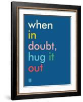 Wee Say, Hug It Out-Wee Society-Framed Art Print