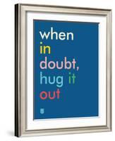 Wee Say, Hug It Out-Wee Society-Framed Art Print