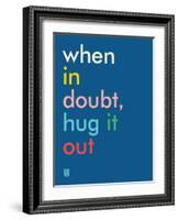 Wee Say, Hug It Out-Wee Society-Framed Art Print