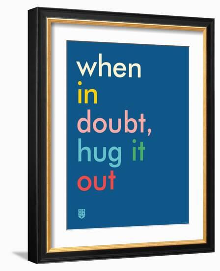 Wee Say, Hug It Out-Wee Society-Framed Art Print