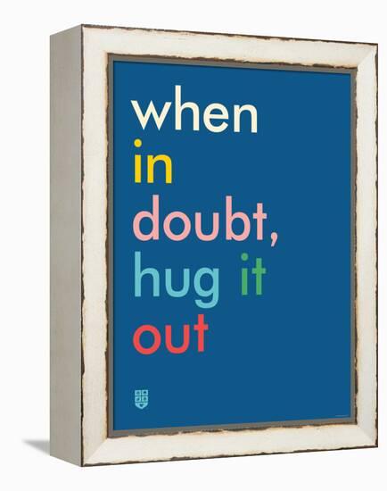 Wee Say, Hug It Out-Wee Society-Framed Stretched Canvas