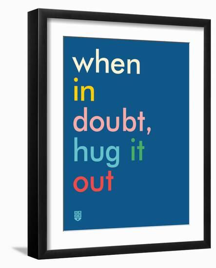 Wee Say, Hug It Out-Wee Society-Framed Art Print