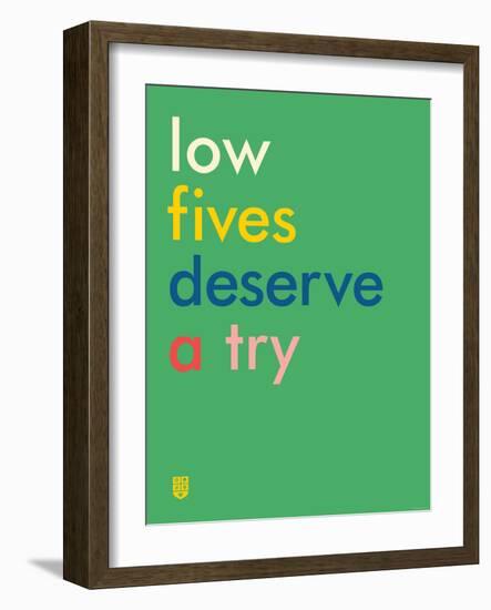 Wee Say, Low Fives-Wee Society-Framed Art Print