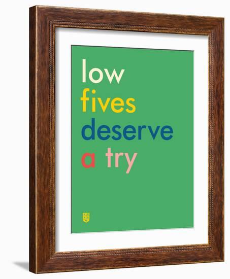 Wee Say, Low Fives-Wee Society-Framed Art Print