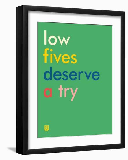 Wee Say, Low Fives-Wee Society-Framed Art Print