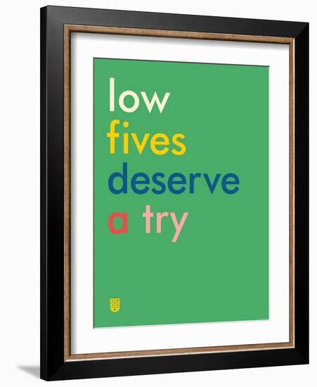 Wee Say, Low Fives-Wee Society-Framed Art Print