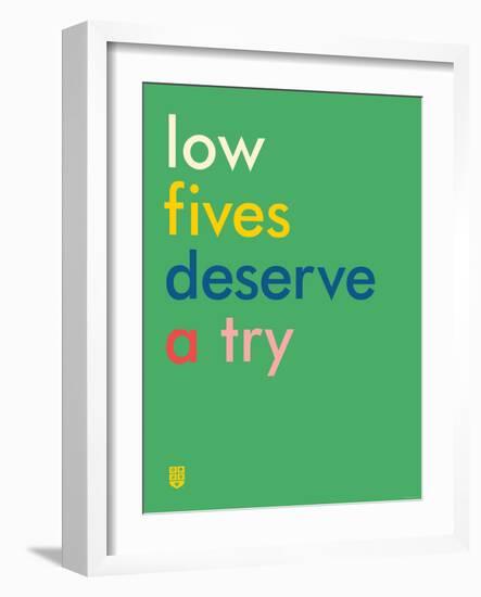 Wee Say, Low Fives-Wee Society-Framed Art Print