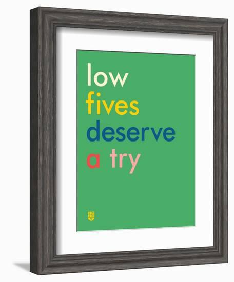 Wee Say, Low Fives-Wee Society-Framed Art Print