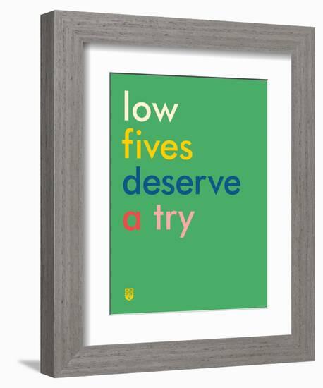 Wee Say, Low Fives-Wee Society-Framed Art Print